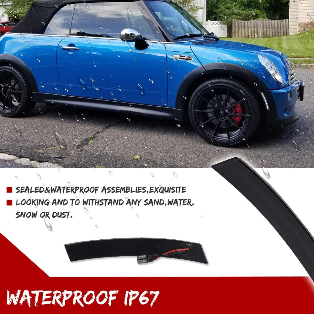 Smoked Lens White LED Front Side Marker Lights for MINI Cooper (2002–2008)