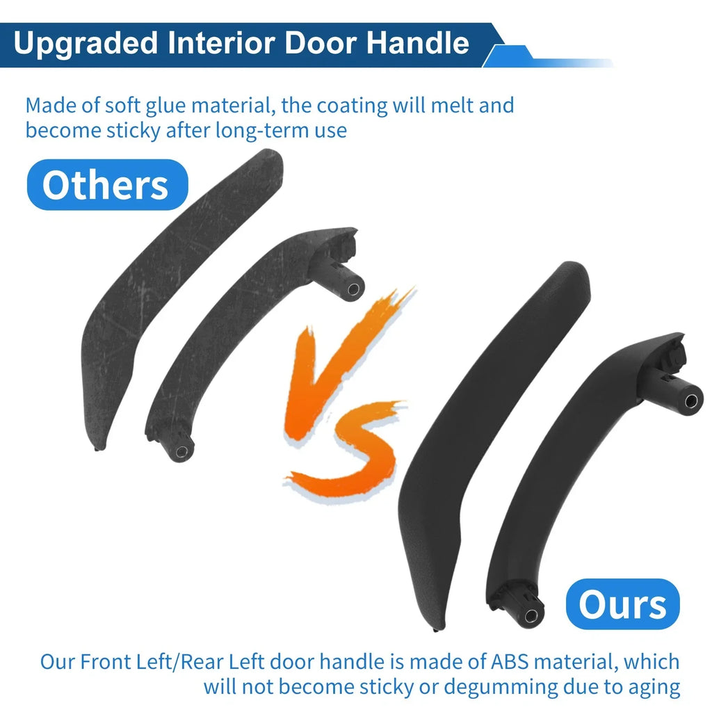 Front Driver Side Inner Door Panel Handle for BMW X3 Black (2010 - 2016)