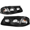 Set of 4 Black Housing Clear Headlight, Corner Signal, LED Fog Light for Impala (2000–2005)