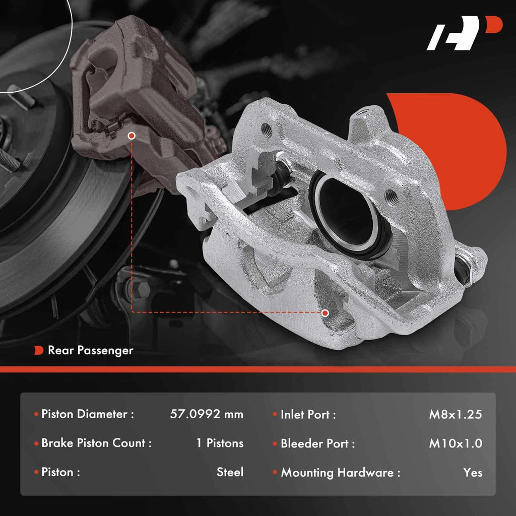 Pair Front Disc Brake Calipers for Mercedes-Benz C230 C240 (2003–2009)