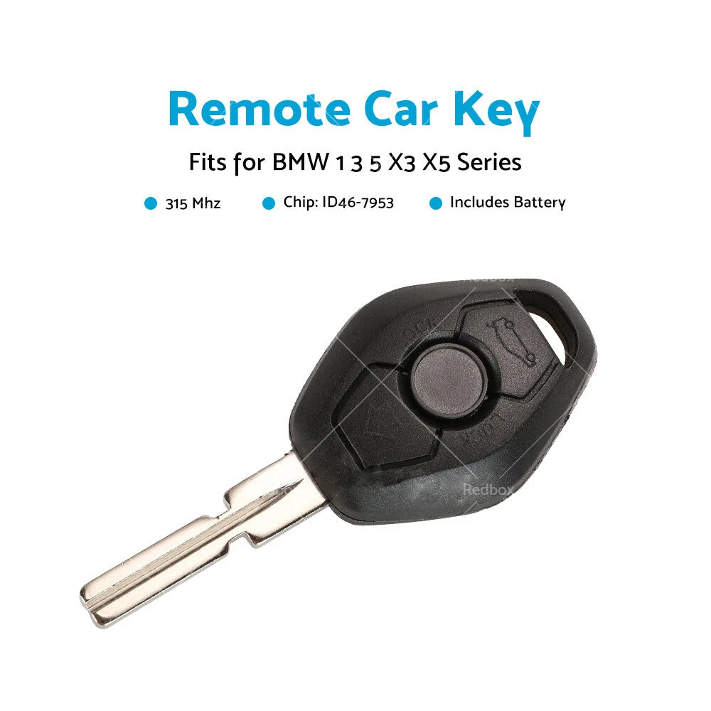 3 Button Remote Key 315MHz ID46 CAS2 for BMW 3 5 X3 (E46)