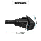 2X Front Windshield Wiper Nozzles 15878745 for GMC Envoy, Chevy Trailblazer