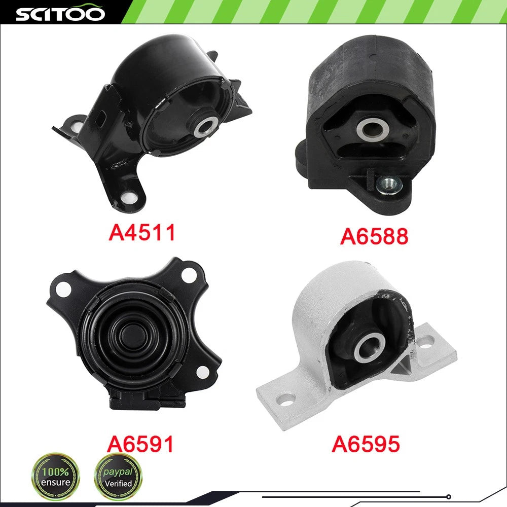 4X Front Right Motor Mount Transmission Mount for Honda Civic (2001–2005)