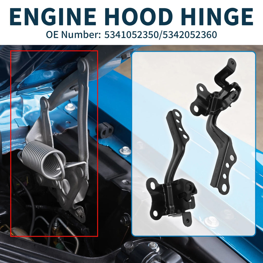 Hood Hinges for Toyota Prius C (2012–2018) 1 Pair No. 5341052350