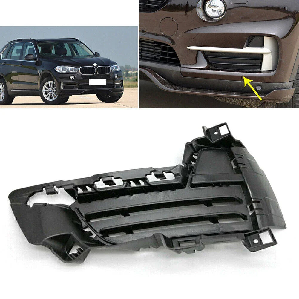 Left Bumper Grille Black Plastic for BMW X5 (2014-2017)