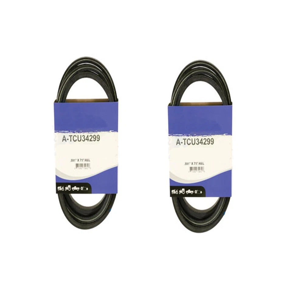 Set of 2 Traction Drive Belts for Deere Zero-Turn Z985R Z945M Z965R (2015–2023)