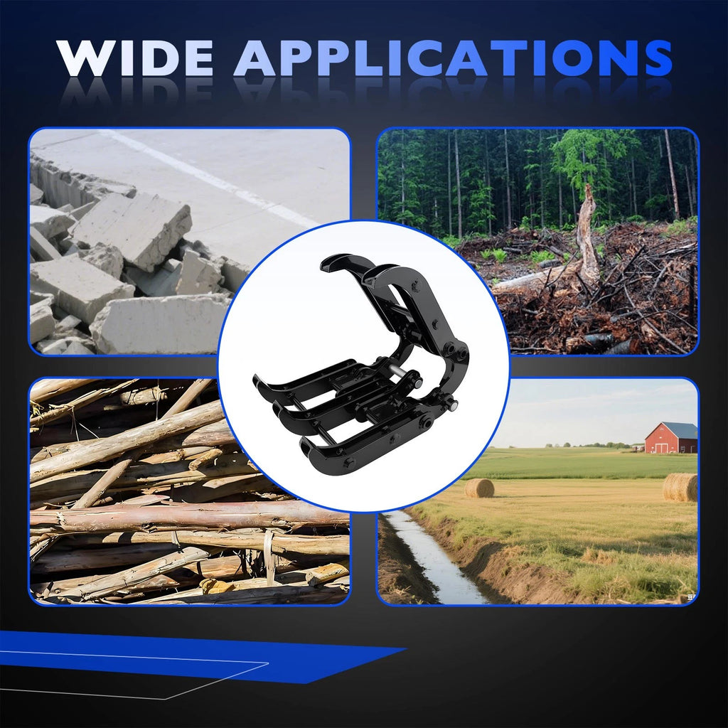 2-Pin Grabber Attachment for Mini Excavator (0.8-1.8 Tons)