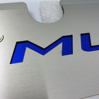 Pony Emblem Radiator Cover Plate Blue Carbon Fiber for 2015–2017 Mustang GT