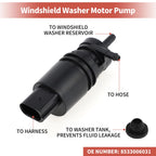 Windshield Washer Pump w/Grommet for BMW (No. 7302589)