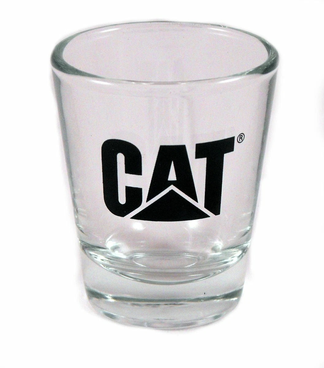 Caterpillar Shot Glass with Black Logo for Equipment (Clear)