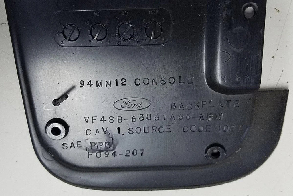Center Console Arm Rest Back Plate for Thunderbird Cougar (1994–1997)