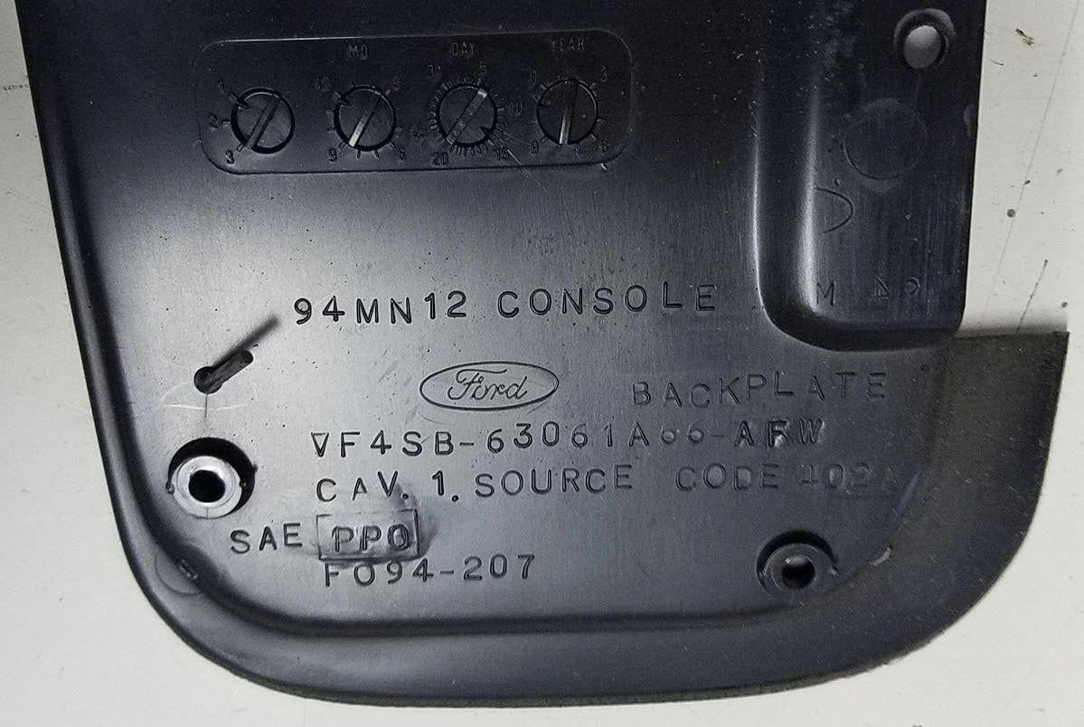 Center Console Arm Rest Back Plate for Thunderbird Cougar (1994–1997)