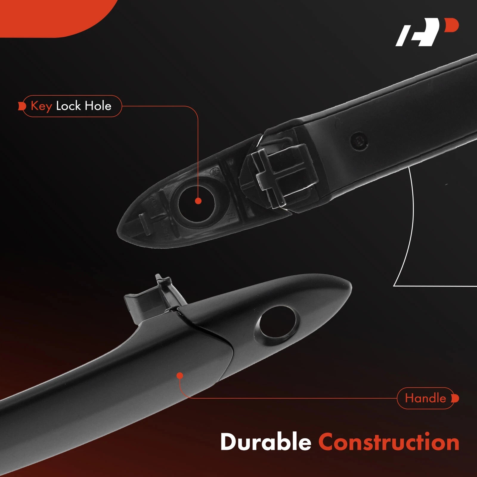 Front Black Exterior Door Handle for Chevrolet Spark (2016-2021)