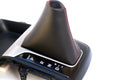 Leather Synthetic Automatic Shift Boot for Hyundai Elantra (2013–2015) Red Stitch