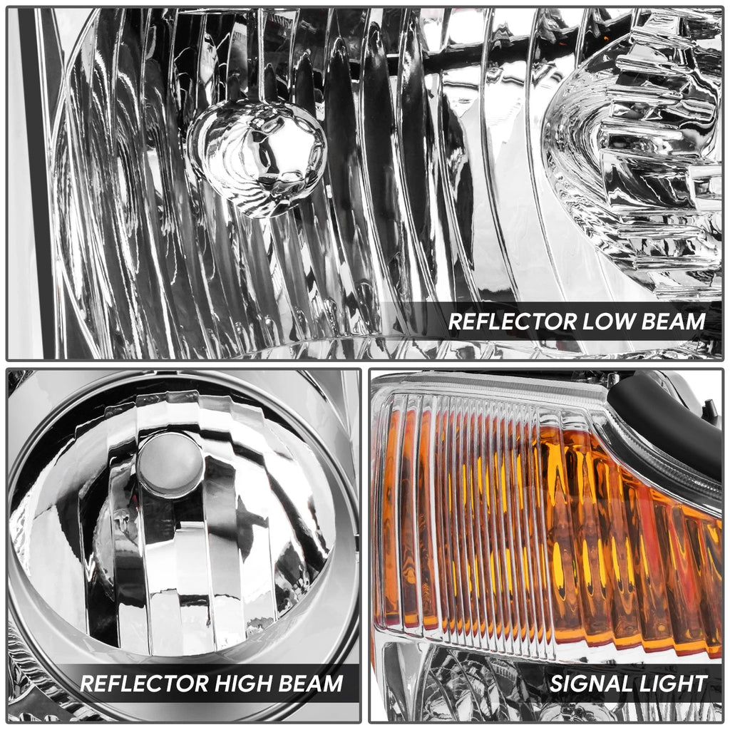 Passenger Side Chrome Housing Headlight Lamp for Nissan Titan (2008–2015)