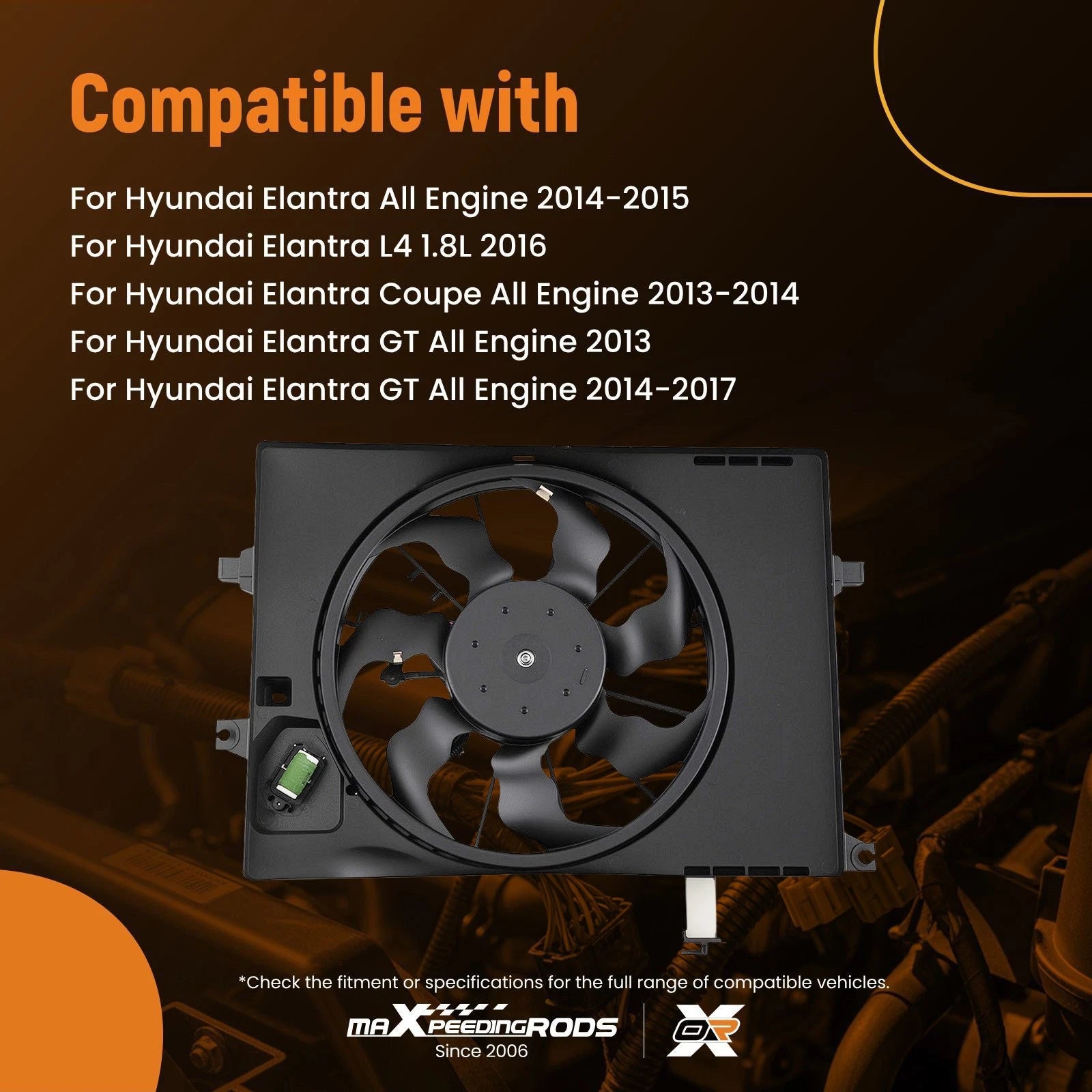 Cooling Fan Assembly for Kia Forte/Forte5 (2015–2018) HY3115152 HY3115152Q