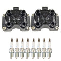 Set of 2 Ignition Coils & 8 NGK Laser Iridium Spark Plugs for Discovery 348 TB V8