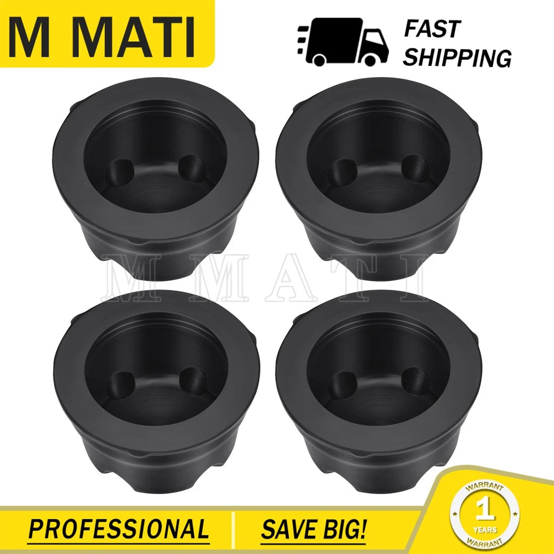 Set of 4 Wheel Caps for Suzuki QuadMaster/QuadRunner 500 (2000–2002)