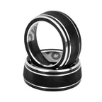 2X Black AC Climate Control Ring Knob Trim Cover for Toyota RAV4 (2019–2020)