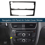 Navigation CD Panel Air Outlet Cover Sticker for Audi A4 A5 S5 (2009–2016)