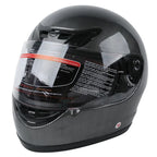 Carbon Fiber Flip Up Full Face Motorcycle Helmet for Universal Fit (S-XL)