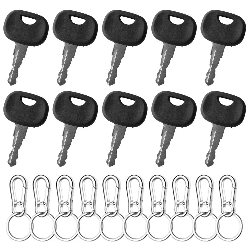 10PCS Keychain Ignition Keys for Tractors and Forklifts