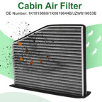 Cabin Air Filter for Audi A3 (8P1) 1.2 TSI (2010–2012) 1 Pc 1K1819669