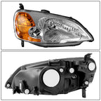 Headlights for Honda Civic 4-Door (2001–2003) Chrome Housing