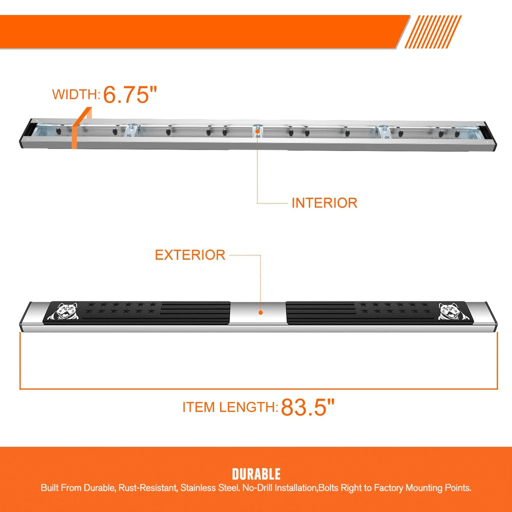 Custom Step Bar Running Board for Dodge Ram Crew Cab (2009–2023)