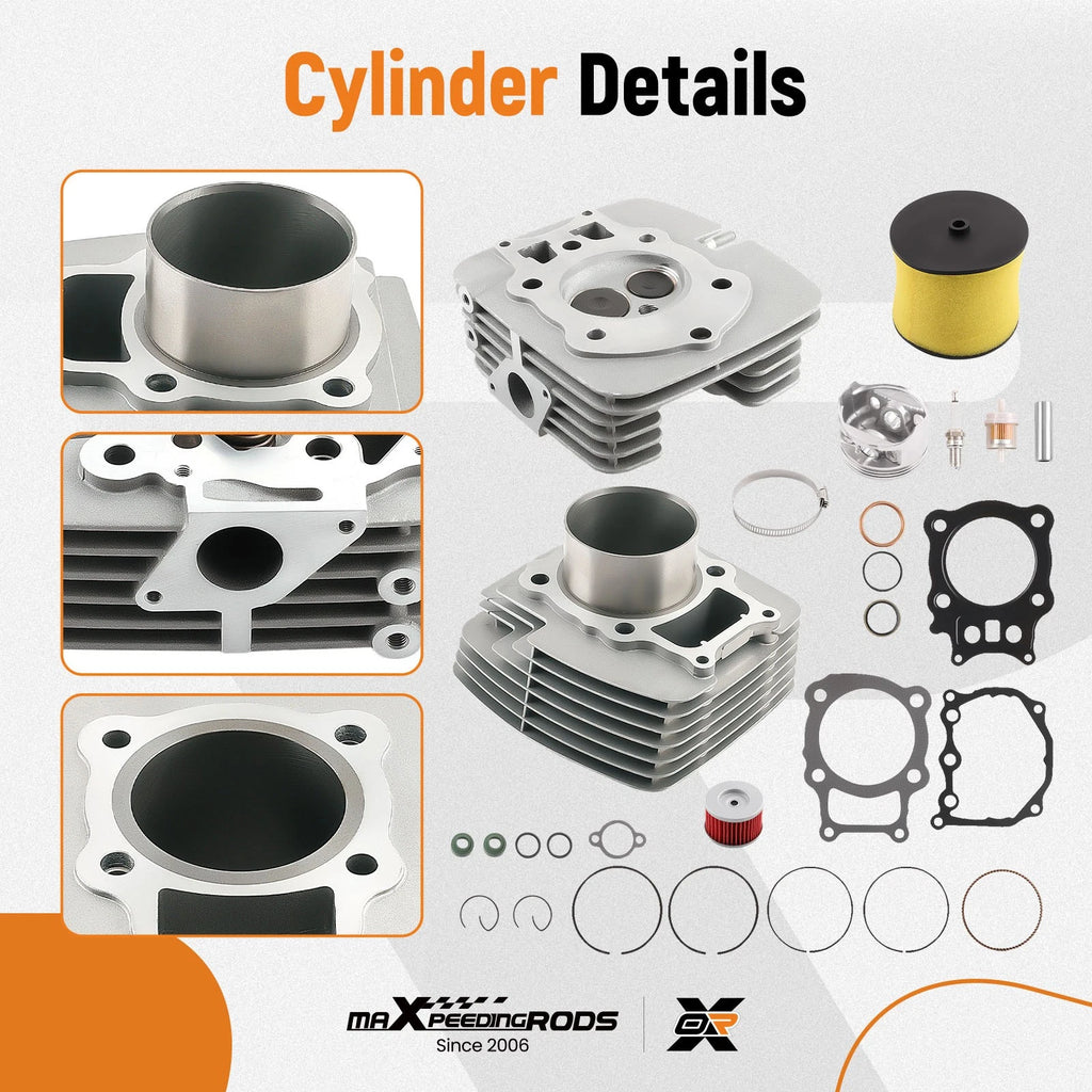 Top End Kit 78.5mm Bore Cylinder Head Piston for Honda Rancher TRX350 (2000–2006)
