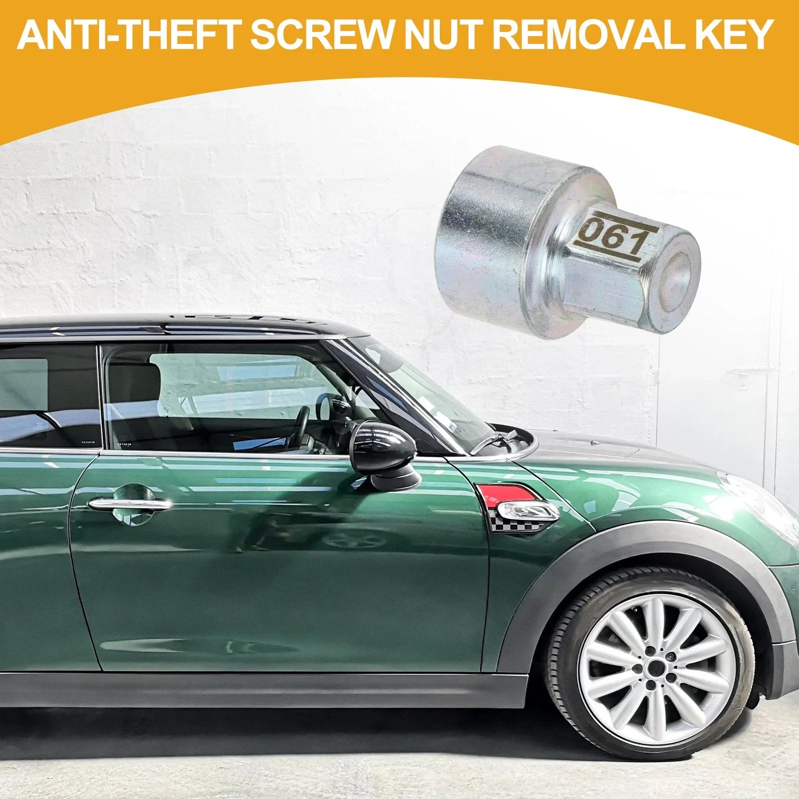 Wheel Lock Lug Nut Anti-Theft Removal Key Socket for BMW MINI COOPER