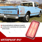 2X Clear LED Rear Side Marker Lights for Chevy GMC C/K Trucks Suburban