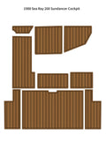 EVA Foam Faux Teak Deck Flooring Mat for Sea Ray 268 Sundancer (1988)
