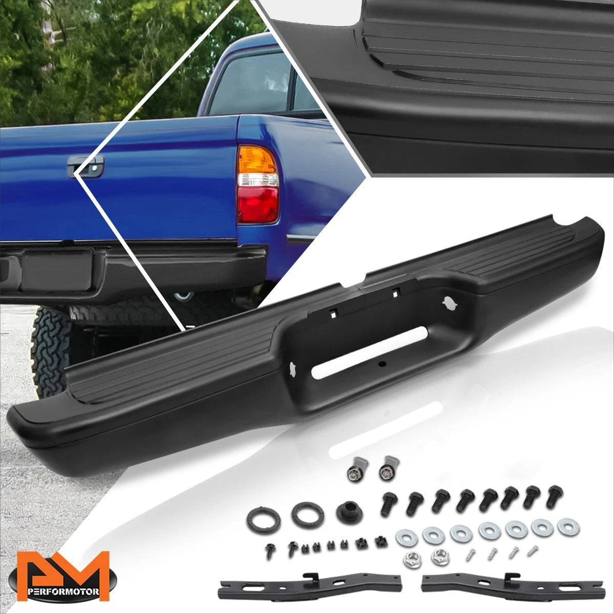Stainless Steel Rear Step Bumper for Tacoma (1995–2004)