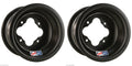 DWT Black A5 Rolled Lip ATV Rear Wheels Rims 9" 9x8 4/110 for TRX 450 LTR KFX (2004–2023)