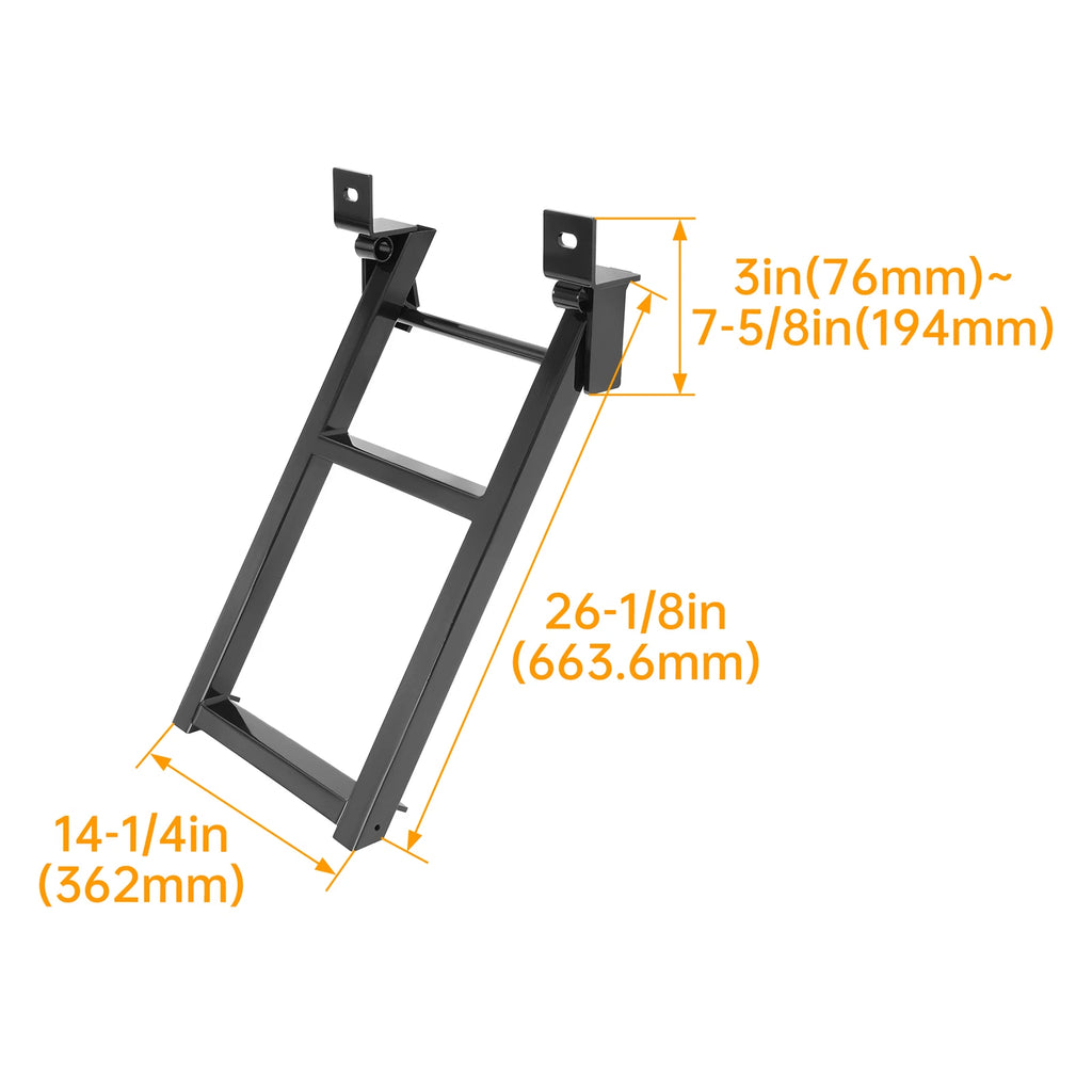 2X Retractable Tailgate Ladder for Truck (27")