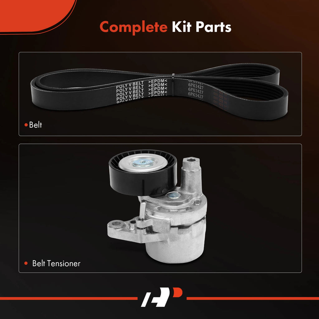 2X Serpentine Belt Drive Component Kit for Nissan Altima (2013-2018)