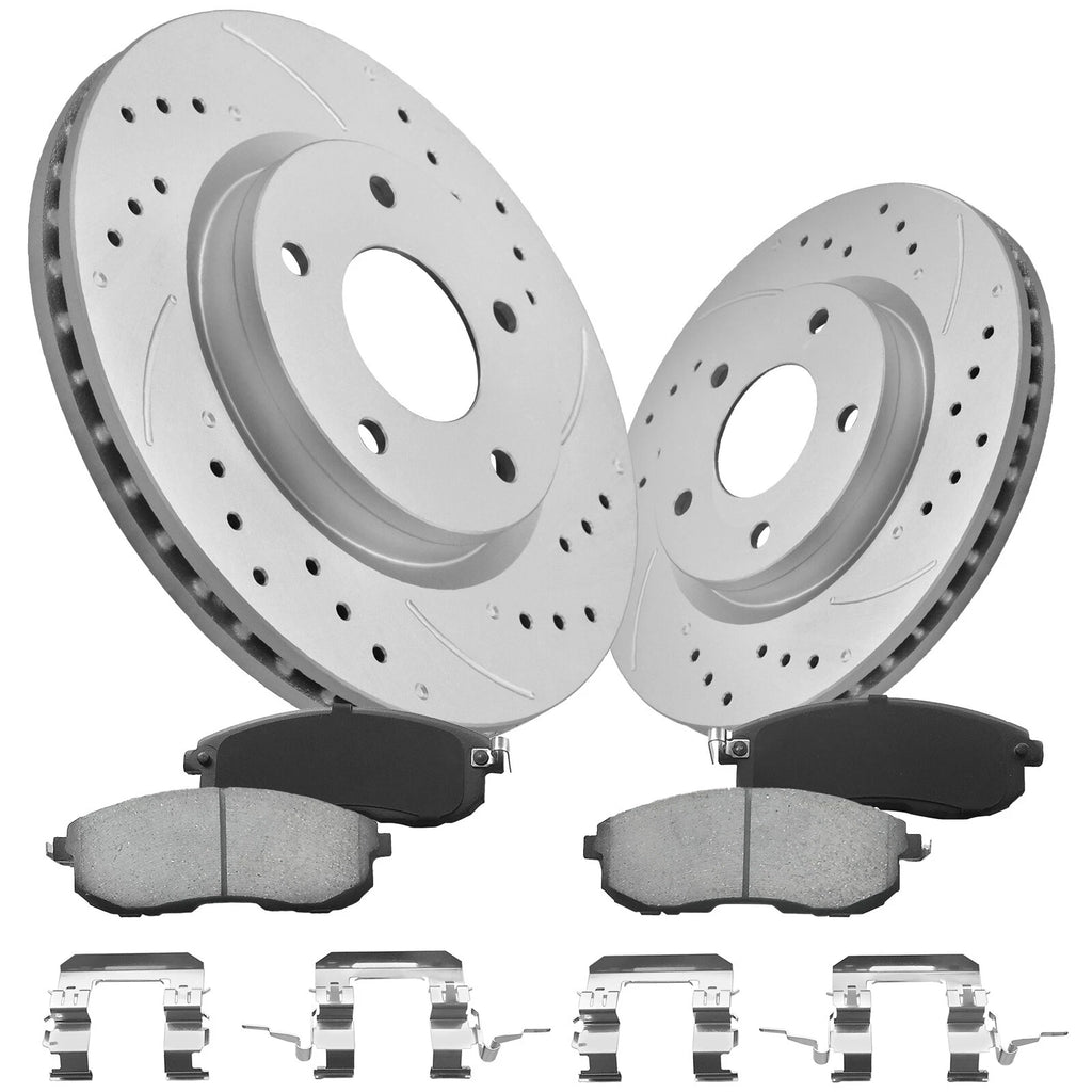 280mm Front Disc Rotors & Ceramic Brake Pads for Nissan Sentra (2013–2019)