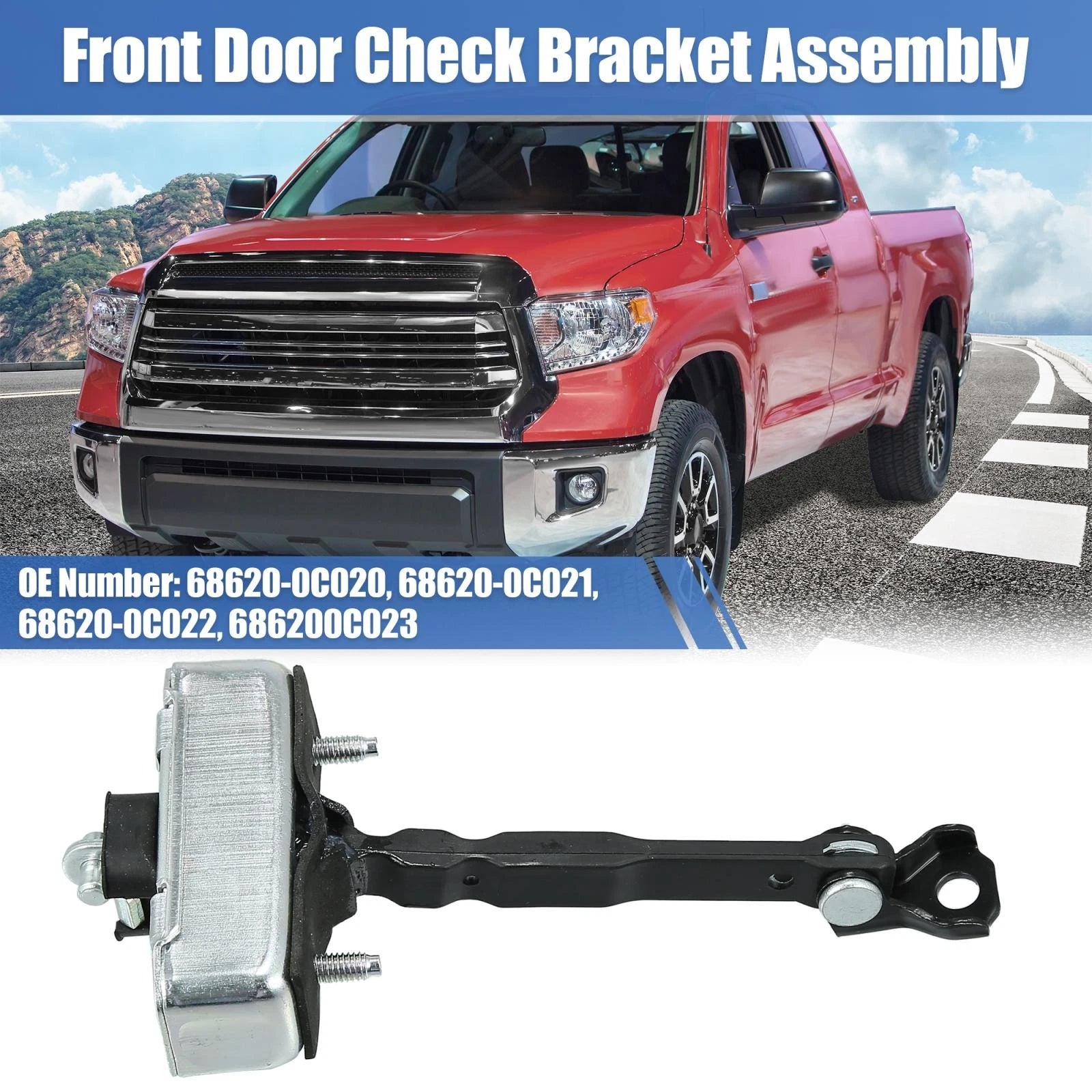 Front Door Check Stop Strap 68620-0C021 for Toyota Tundra Sequoia (2007–2021)