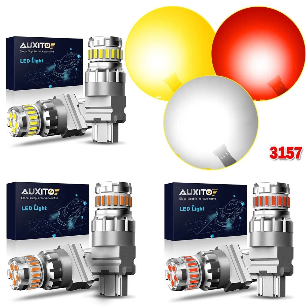 Set of 2 AUXI3157 3156 23SMD LED Backup Reverse Tail Turn Light Bulbs