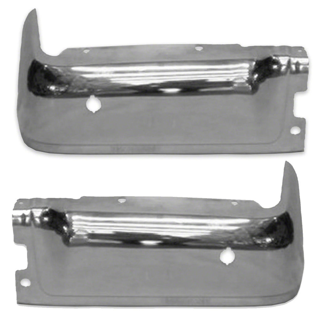 Replacement Chrome Rear Left/Right Bumper Face Bar w/Park Assist Sensor Holes