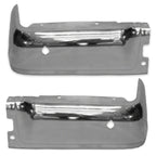 Replacement Chrome Rear Left/Right Bumper Face Bar w/Park Assist Sensor Holes