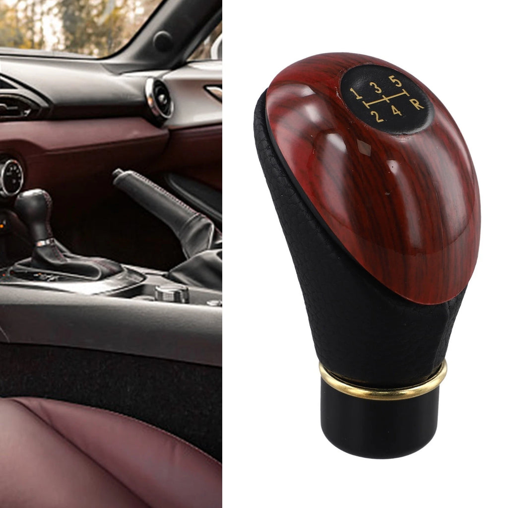 Leather Gear Shift Knob for 5-Speed Vehicles (Compatible with )