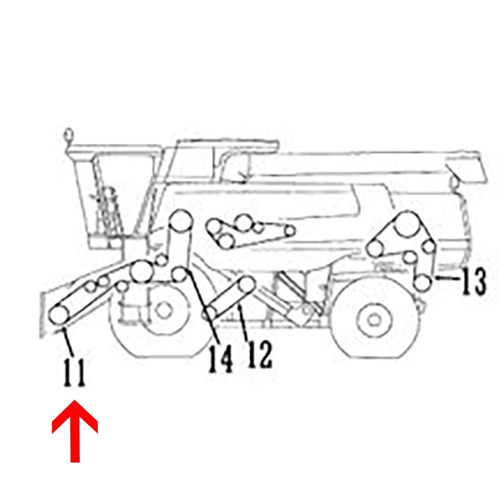 Feederhouse Fixed Speed Belt for John Deere 9540 9560 9580 (H176766)