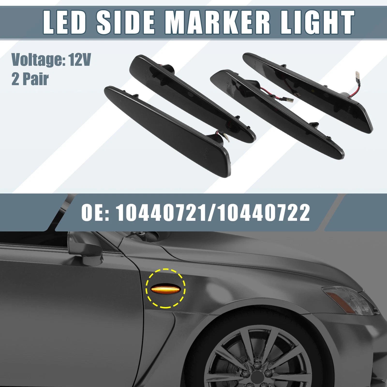 2X LED Turn Signal Lights for Chevy (No.10440721)