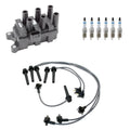 Set of 6 Denso Ignition Coil Wires & Bosch Iridium Spark Plugs for Mazda MPV (1996–2006)