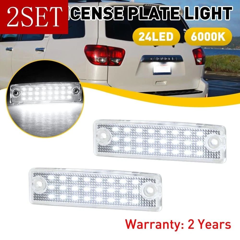 Set of 2 LED License Plate Lights for Toyota 4Runner Sequoia (1996–2022)