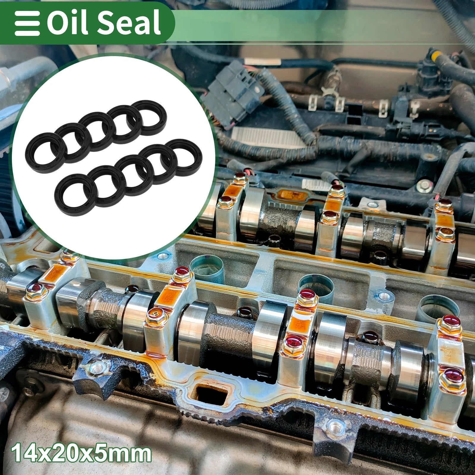 Oil Seal   - NBR Rubber 14x20x5mm High Pressure