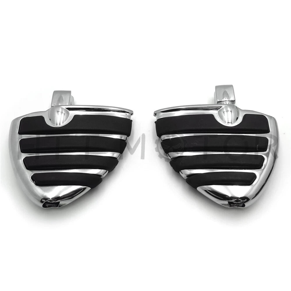 Chrome Wing Mini Floorboards w/ Adapters for Suzuki Marauder 1600 (2000–2005)