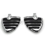 Chrome Wing Mini Floorboards w/ Adapters for Suzuki Marauder 1600 (2000–2005)